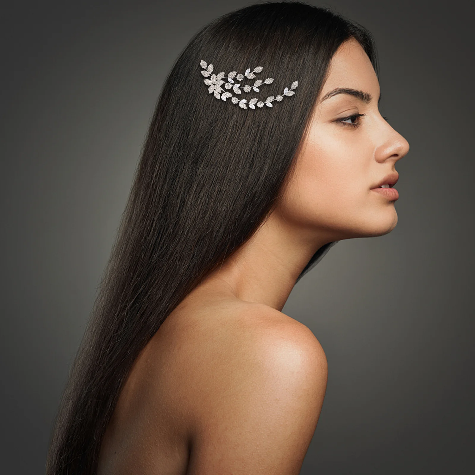 

Rhinestone Hair Pin Classic Color Charm Fashionable Bridal Hair Jewelry for Women Teen Prom Birthday Wedding