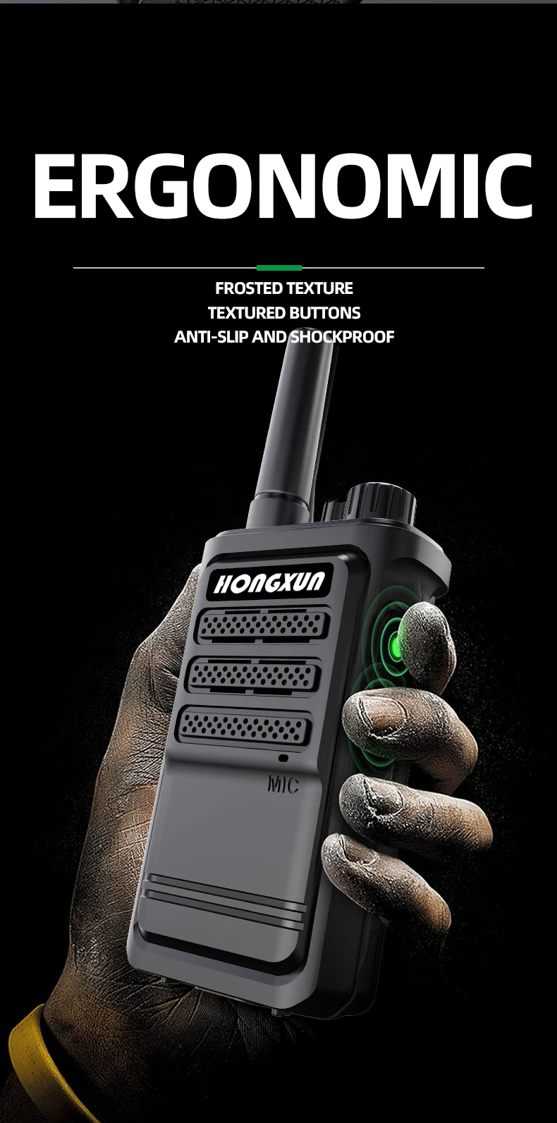 HX-368 UHF 핸드헬드 3W 5W DMR 무선 송수신기 미니 양방향 무전기 방폭 기능 호텔 통신 도매