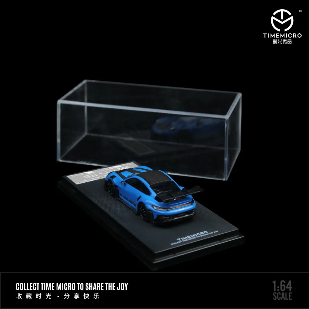 TIME MICRO 992 GT3 RS Blue Painting Simulation Alloy Car Model for Collection & Display & Gift