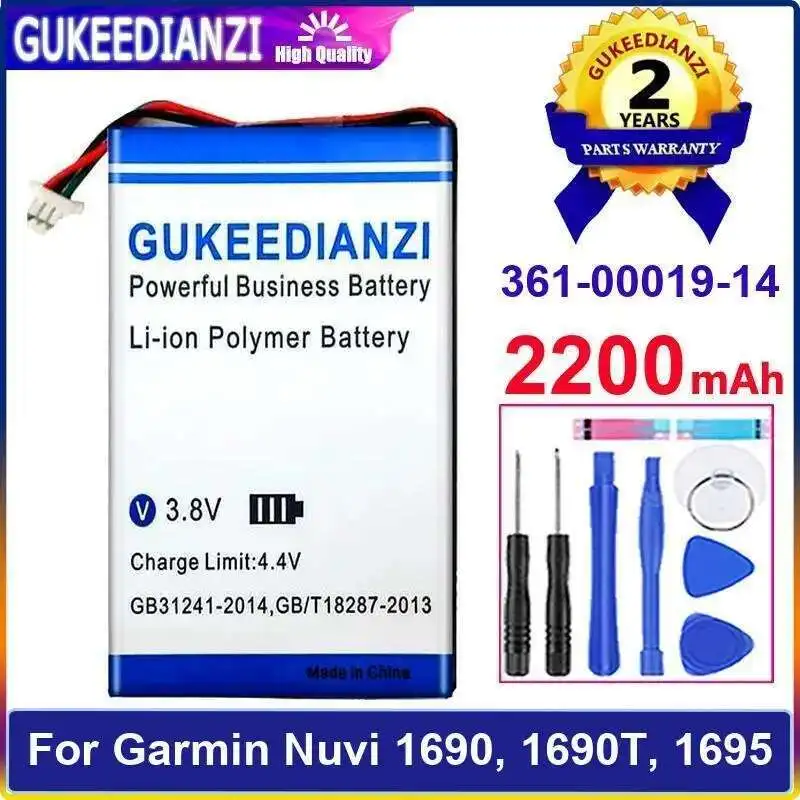 

2200Mah High Compatibility Premium Replacement For Garmin Nuvi 1690, 1690T, 1695 Gps Battery 361-00019-14