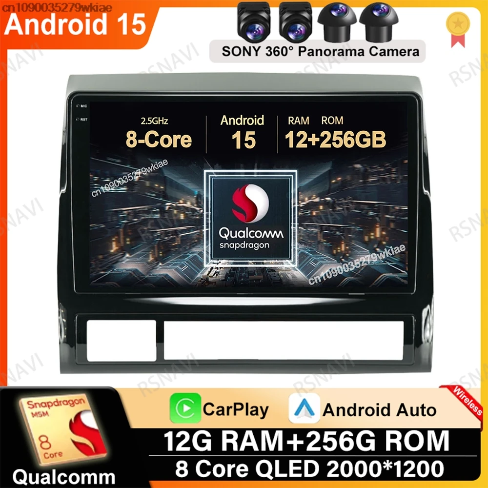 

Android 15 For Toyota Tacoma 2 Hilux 2005-2013 Car Radio 4G LTE Head Unit Stereo Multimedia DSP 5G WIFI Wireless Carplay Auto BT