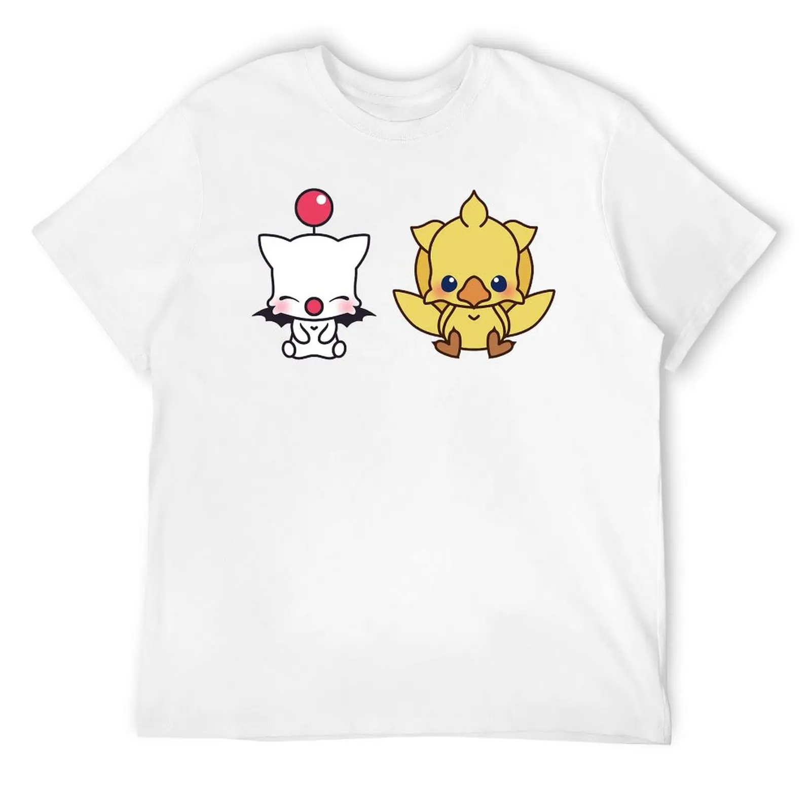 Final Fantasy Moogle Chocobo Set for Round Neck T-shirt Campaign T-shirts Graphic Funny Sarcastic Travel USA Size