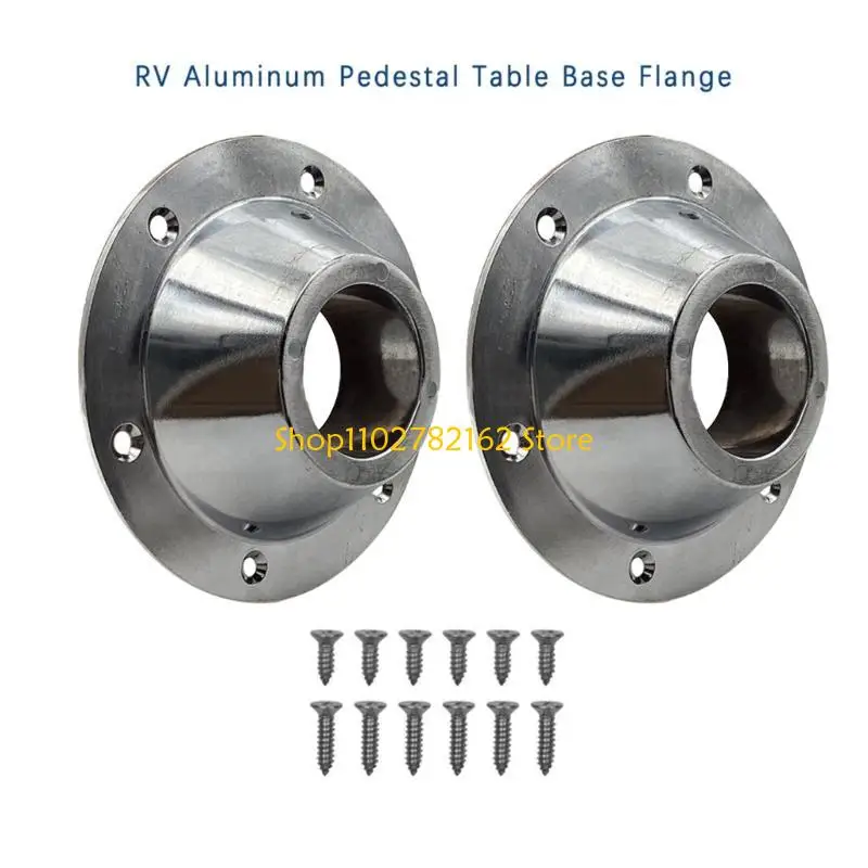 

547B RVs Table Base 6-1/2"Diameter Aluminum Pedestal Table Base Flange Table and Floor Mounting Base with 6 Mounting Hole
