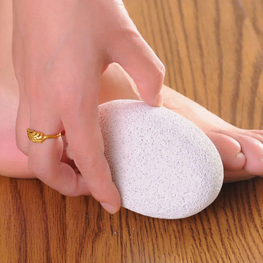 2Pcs Pedicure Foot File Natural Stone Callus Remover Rough Surface Dead Skin Remover Foot Care Scrubber Hanging Rope