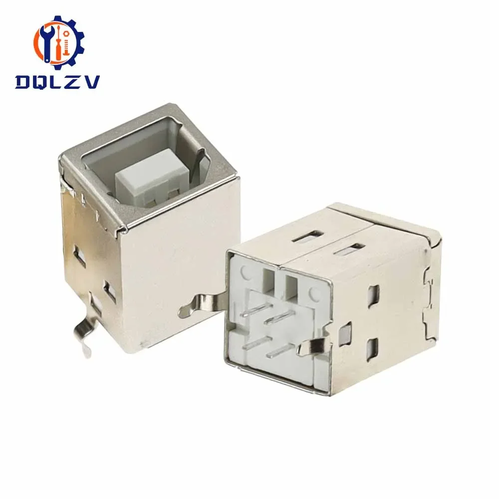 USB 2.0 Connector Socket Jack Female Male B Type 180°Connector Soldering PCB Connector Printer interface