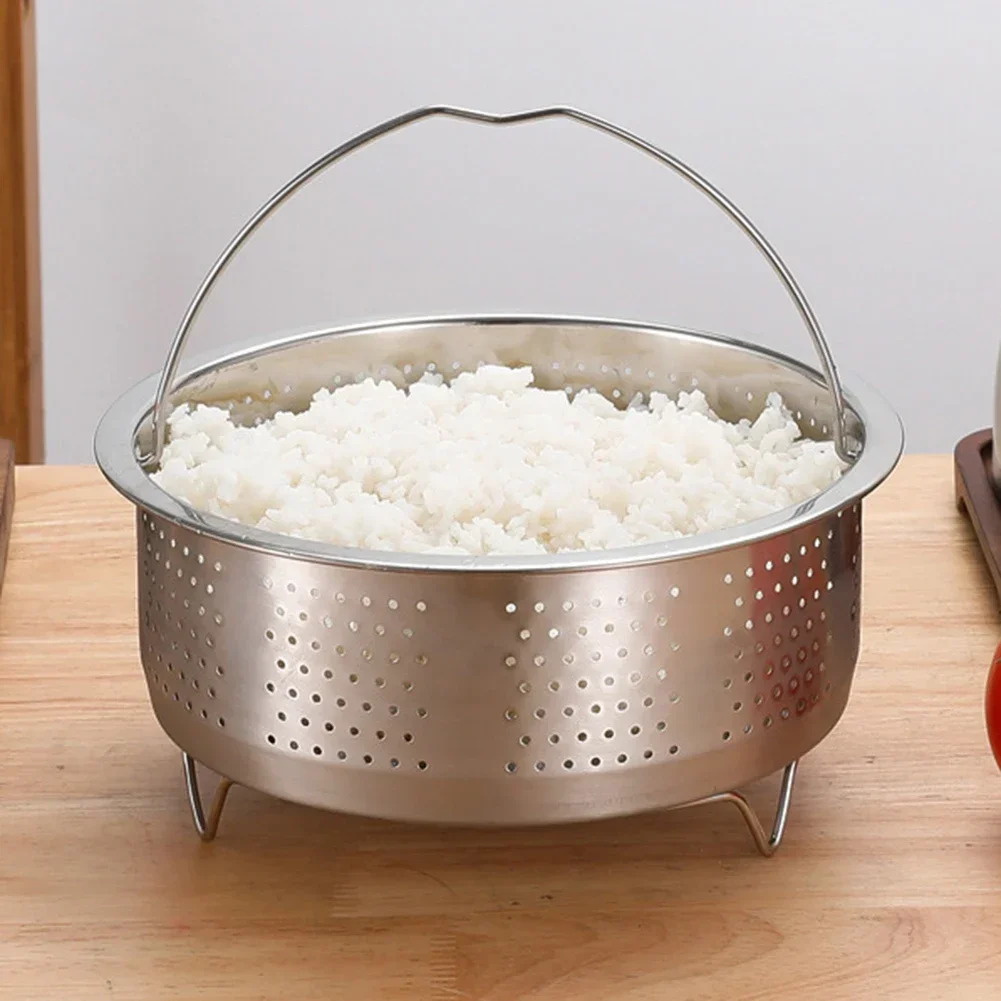 Steamer Insert Steamer Pot Stainless Steel Basket Rice Steamer Pressure Cooker Electric Rice Cooker Steaming Rice Basket