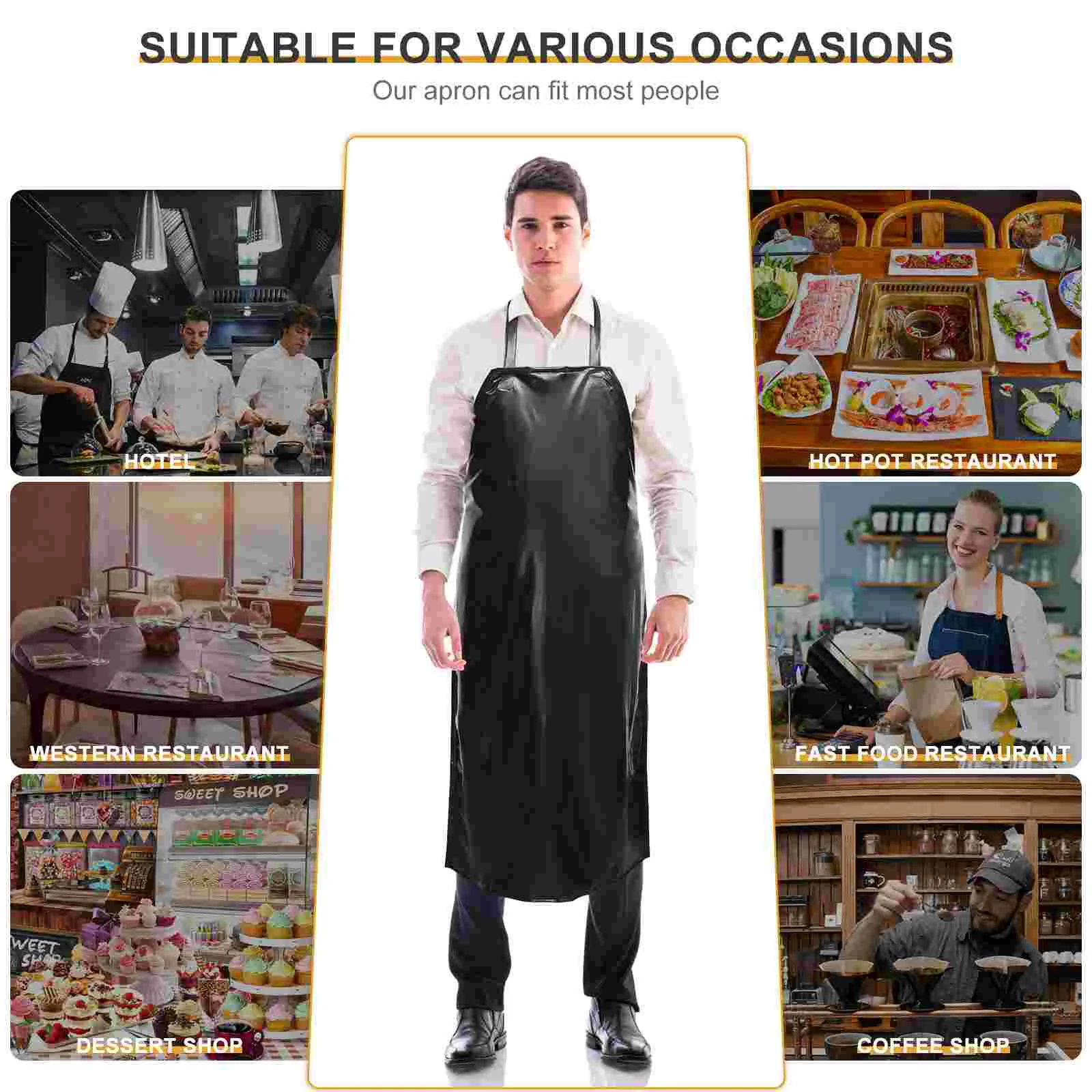 Mens Overalls Sleeveless Apron Lengthen Waterproof Work Aprons For Dishwashing