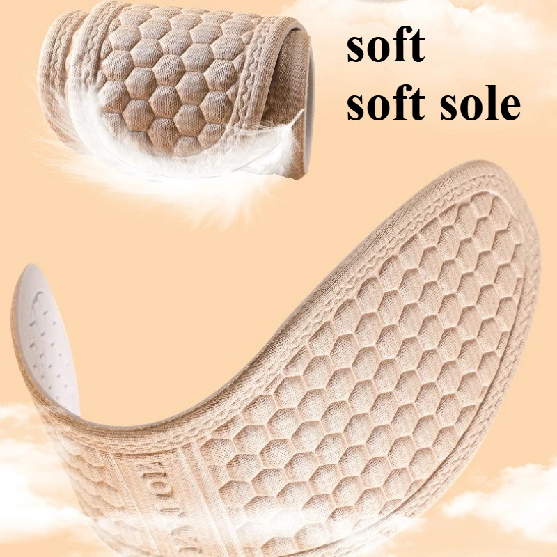 1 Pair High Quality Deodorant Insoles Antibacterial Soft Shoes Pad Absorb-Sweat Breathable Comfort Cotton Insert Men Women