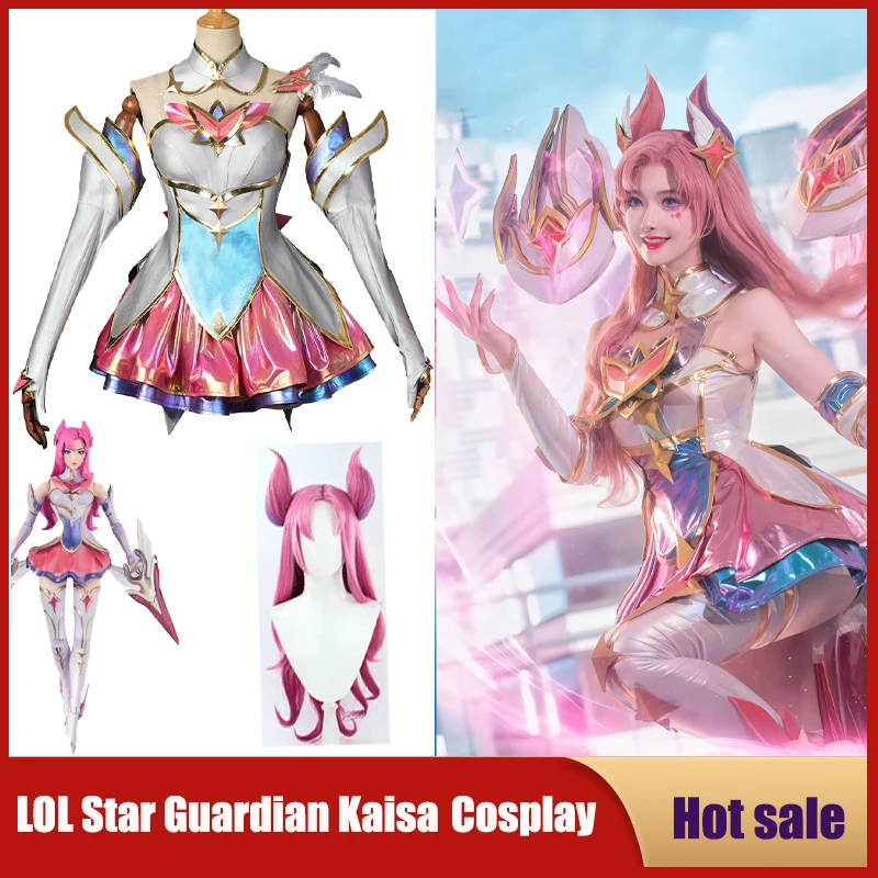 

Star Guardian Kaisa Cosplay League of Legends Costume Game LOL Ahri Character Cos Wig Outfit Fullsets For Women Halloween Dress