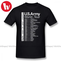 Vietnam War Shirt Tee US Army World Tour T-Shirt Men Letter Print Casual Short Sleeve Classic Tee Shirt Funny Graphic T Shirts