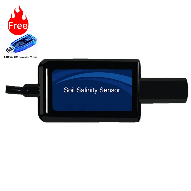 RS485 Digital Signal LORA LORAWAN GPRS Soil Salinity Sensor