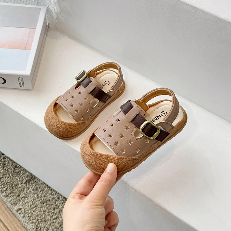 Summer Children Barefoot Shoes for Baby Girls Boys Sandals Cut-out Kids Beach Sandals Soft Sole Anti Slip Infant Toddler Shoes