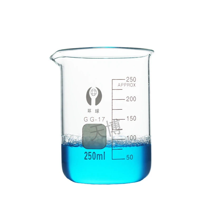 Materiale scolastico della vetreria dell\'attrezzatura di laboratorio del becher di resistenza ad alta temperatura del becher di vetro borosilicato