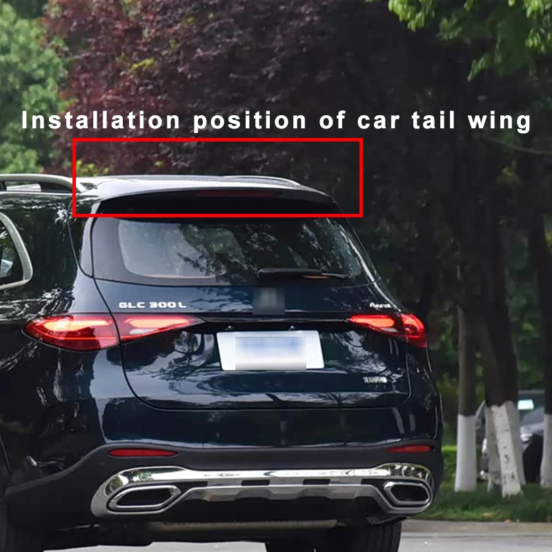 

Car Perforated Spoiler Top Center Wing Trunk Spoiler Rear Wing ABS For Mercedes Benz GLC W253 GLC250 GLC300 GLC350 2016-2023
