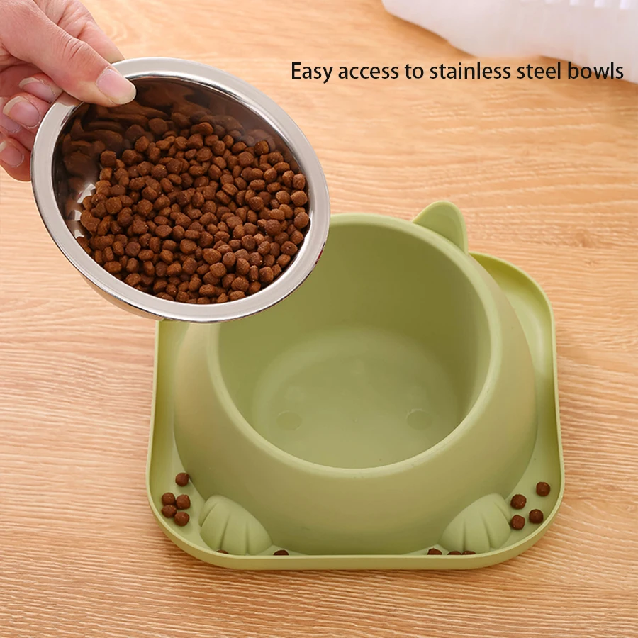 Fun Shaped Anti Tipping Cat Bowl With Added Water to Prevent Ants Separable design for easy disassembly and washing