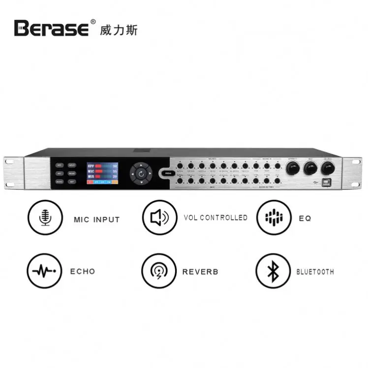 Berase KX-7 أفضل سعر وصول جديد تأثيرات معدات Dj الرقمية معالج الصوت DSP