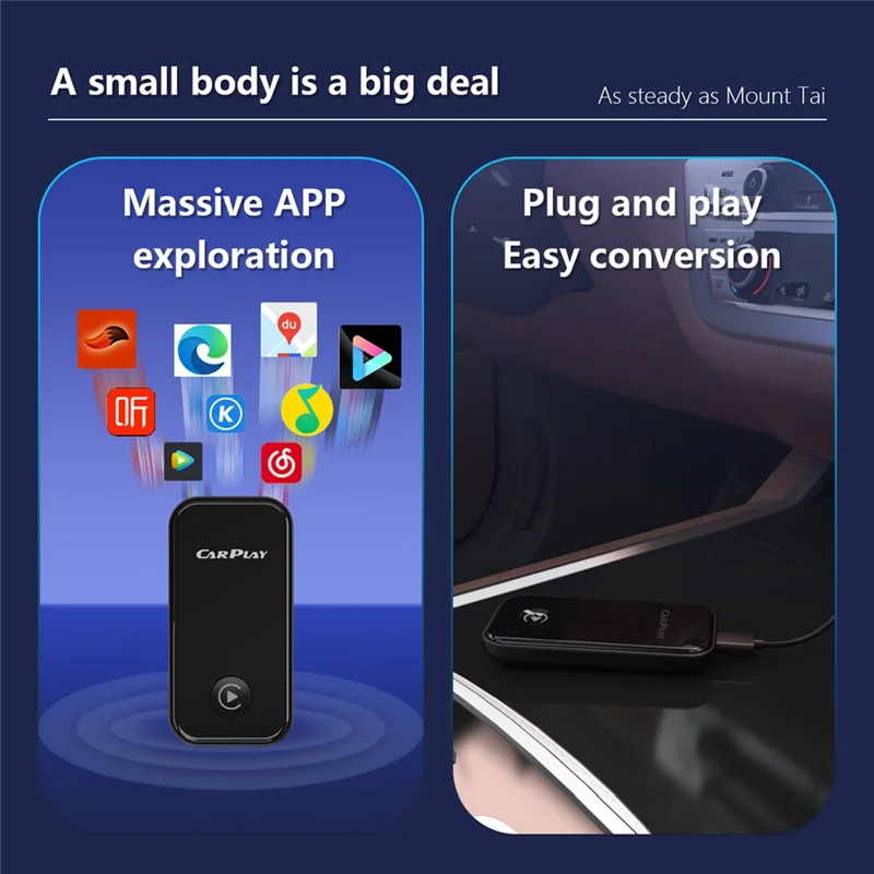 

Durable-Wireless Carplay Adapter Android Auto Wired To Wireless Carplay Adapter Smart Car Navigation Box Car AI Box,Wireless Car