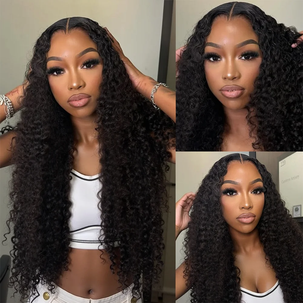 40 Inch Deep Wave Lace Front Wig Human Hair Wigs 100% Human Hair Wig 13x4 Deep Curly Frontal Wig Pre Plucked with Baby Hair 13x6 Lace Front Human Hair Wig 5x5 Glueless HD Lace Front Wig for Women image 2