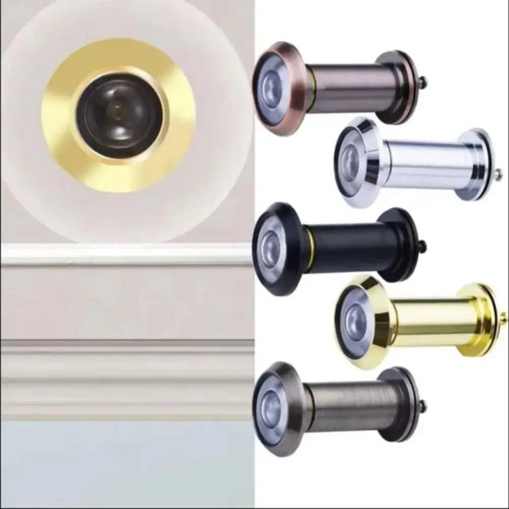 Door Viewer 200 Degree Wide Angle Peephole Security Door Adjustable Glass Lens For Furniture Hardware Tools