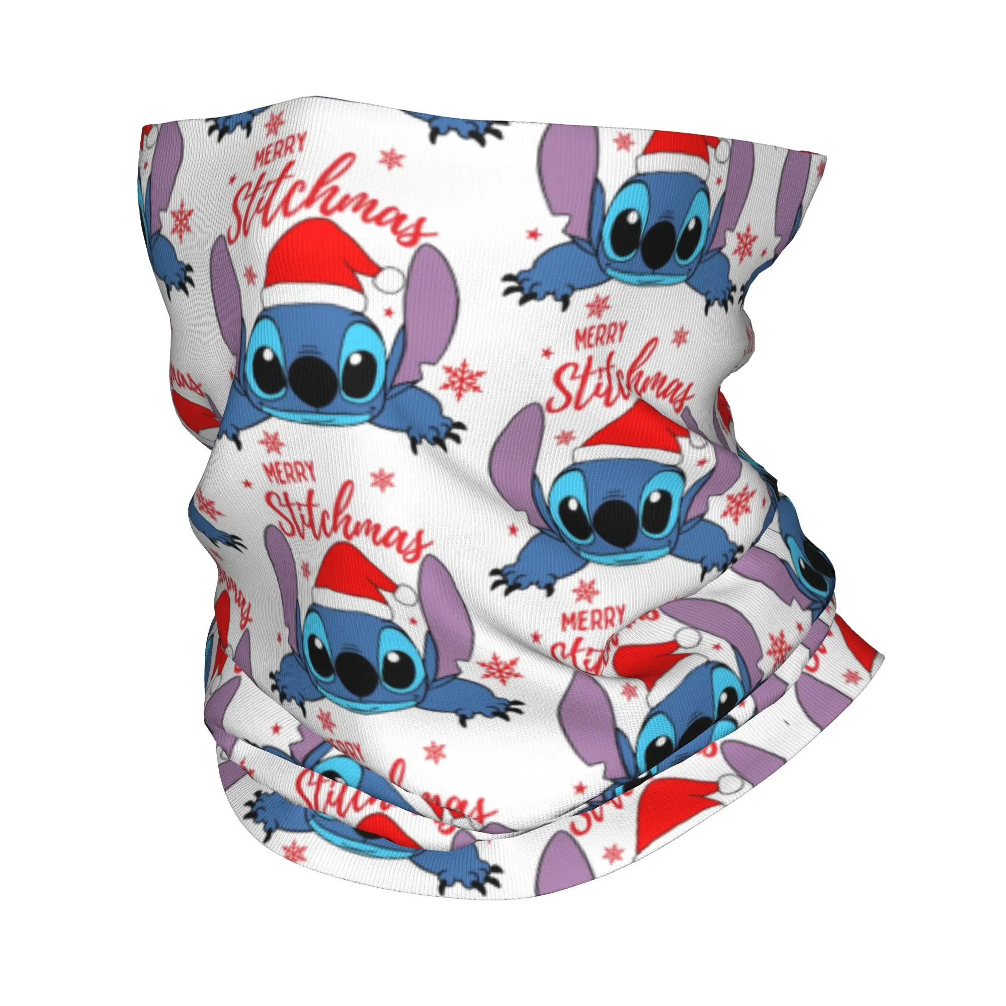 

Санта-Маленький помощник Стич С Рождеством Бандана на шею Балаклавы Волшебный шарф Теплая повязка на голову Спорт на открытом воздухе для мужчин Зима