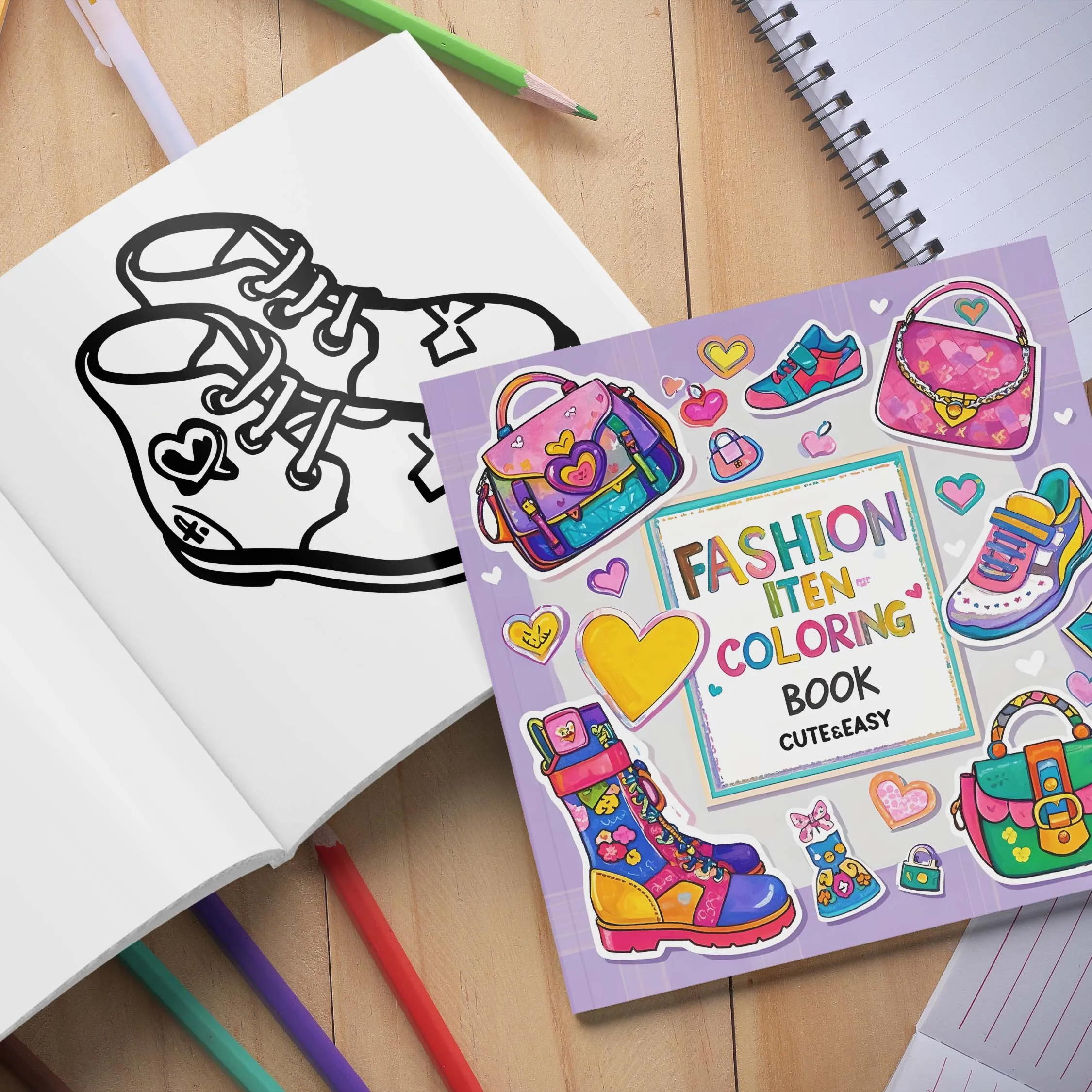 Cute & EASY Coloring Book Bold - Easy: Designs for Relaxation Featuring Lovely and Fun Illustrations for Adults and Kids