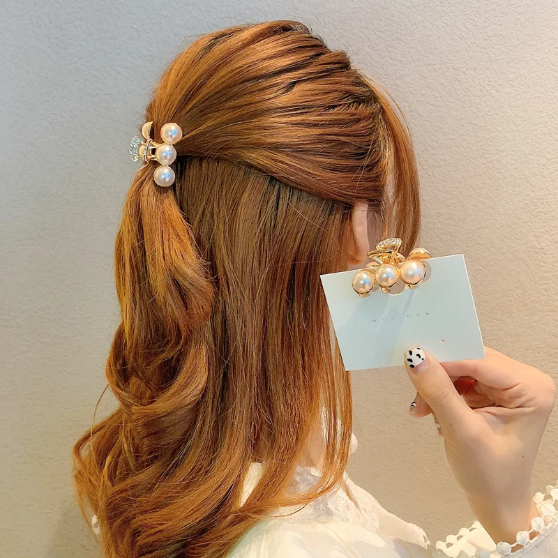

Mini Pearl Hair Clips Women Fashion Hair Barrettes for Back Head Half Updo Portable Styling Tools Daily Hair Accessories