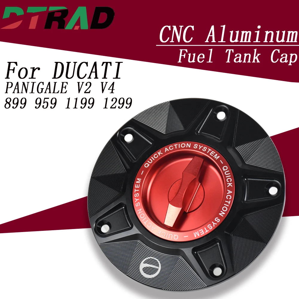 

Quick Filling Plug Fuel Tank Cap For DUCATI Panigale V4 V2 899 959 1199 1299 With Key Fast Locking Petrol Airbox Oil Gas Cover