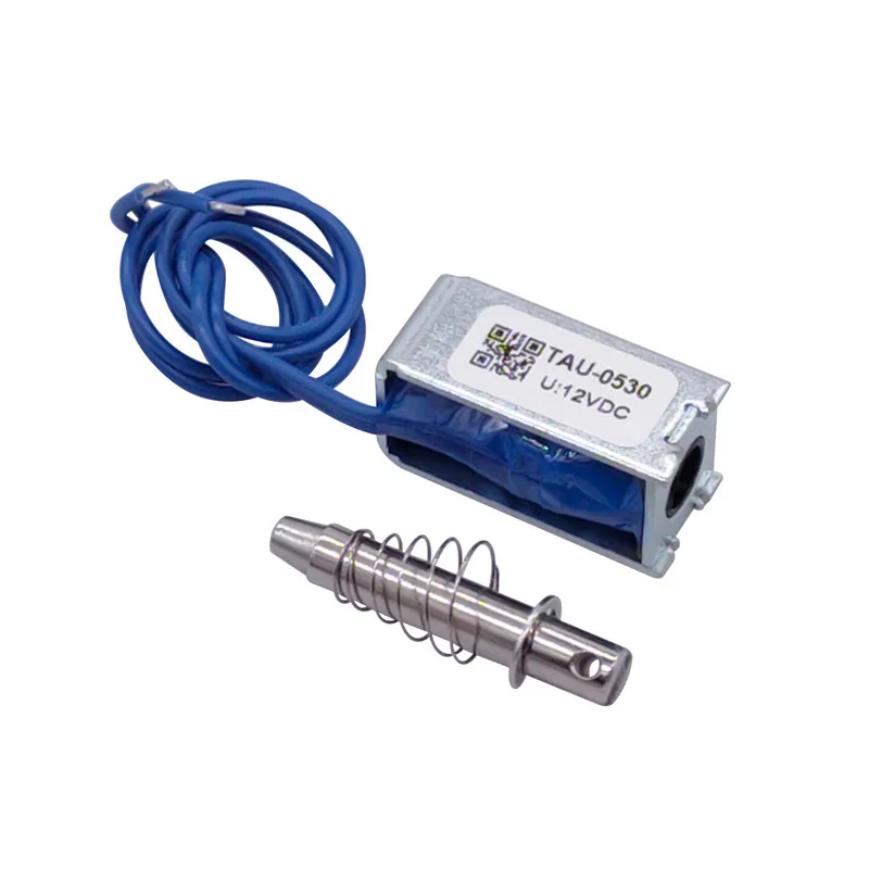 DC 6V 12V 24V Elektromagnes ramowy typu ciągnionego TAU-0530 TAU-0530B Magnes liniowy elektromagnetyczny Skok 10mm Siła utrzymująca 700g