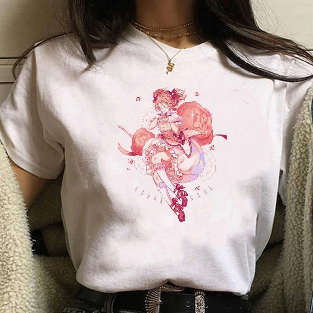 Madoka Magica t shirt female 80s clearance sales scene  y2k gothic t-shirt 2000s meme summer Retro baddie