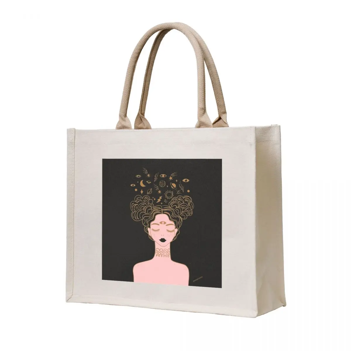 

space buns on black background Tote Bag tote bag custom Shopper handbag Cloth bags shopper bag woman