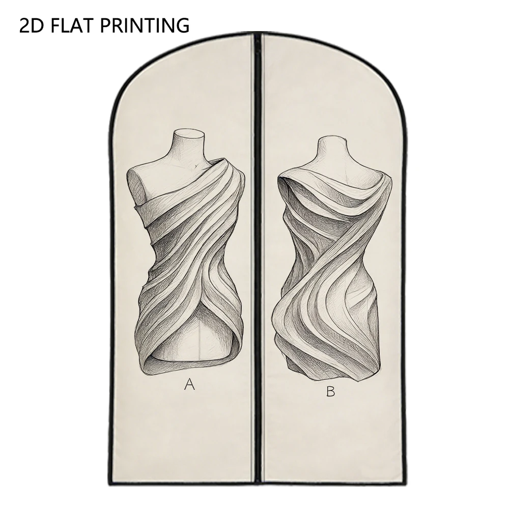 1pc draped twist dress Compressed Dust Cover Clothes Compression Hanging Storage Bag Household Wardrobe Organizer