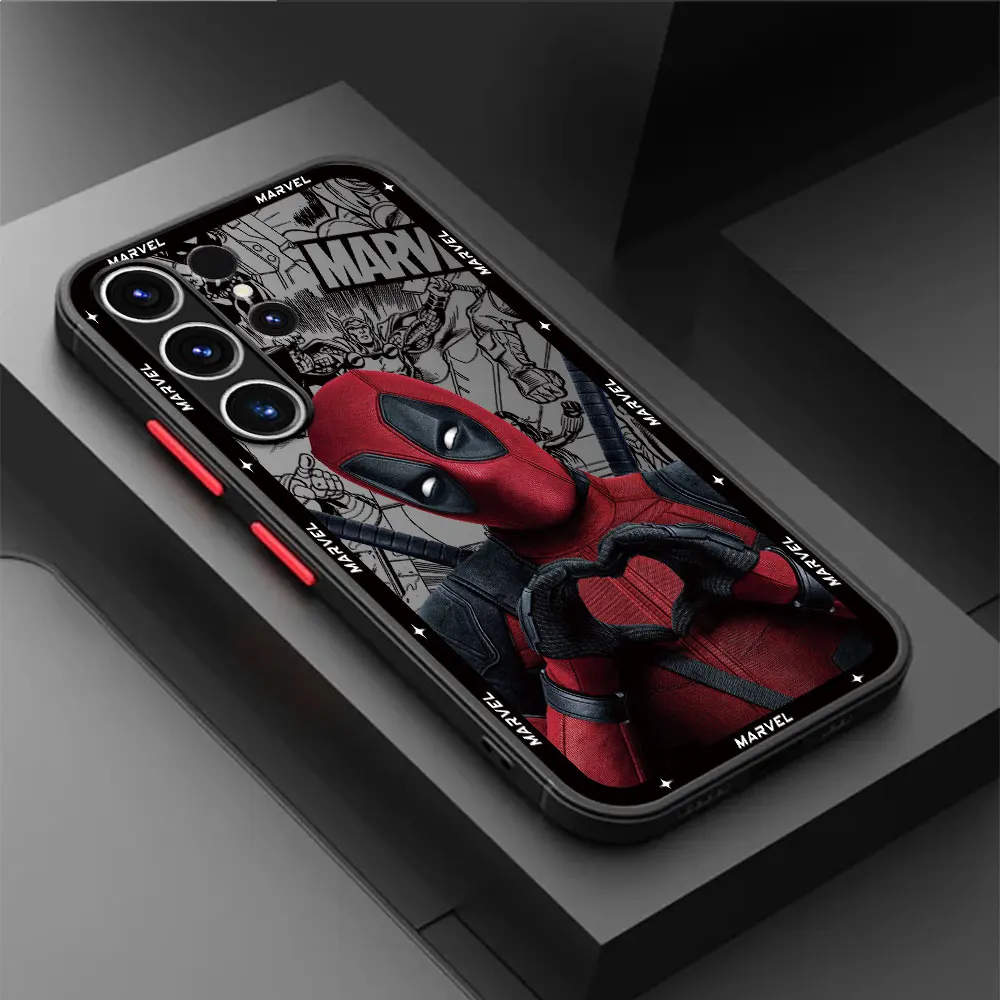 Luxury Case for Samsung Galaxy A32 A54 A34 A53 A73 A23 A14 A72 A22 A13 A33 A52 5G A24 A32 4G Back Marvel Deadpool Soft Cover