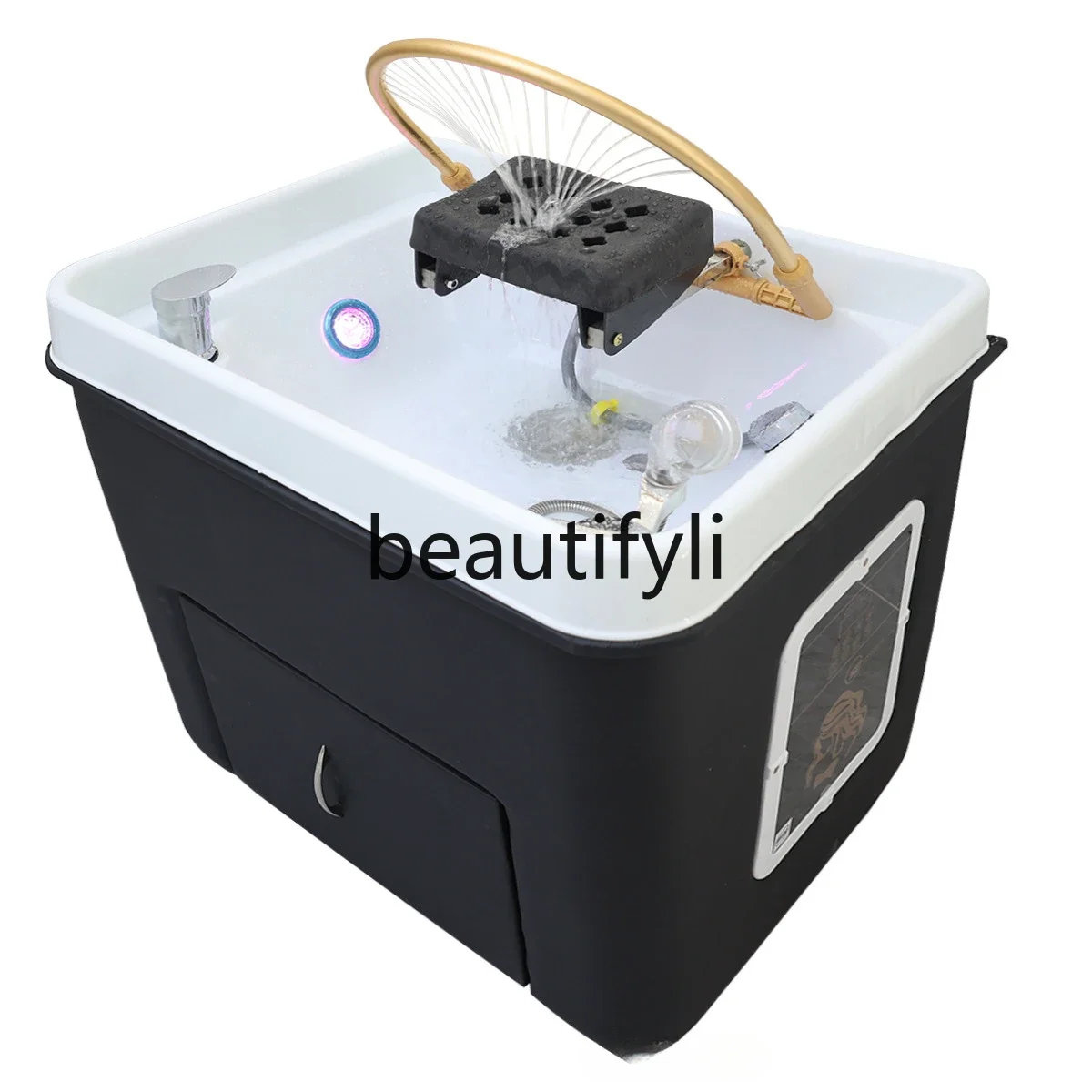 Removable hair treatment machine shampoo basin fumigation water circulation shampoo machine