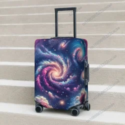 Celestial Swirls Suitcase Cover Cosmic Sound Galaxy Travel Protector Holiday Useful Luggage Supplies Xmas Gift