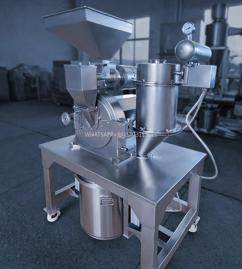 Nueva máquina trituradora de polvo de acero inoxidable, pulverizador y molinillo para la industria alimentaria, trituradora de especias, patrón de plástico