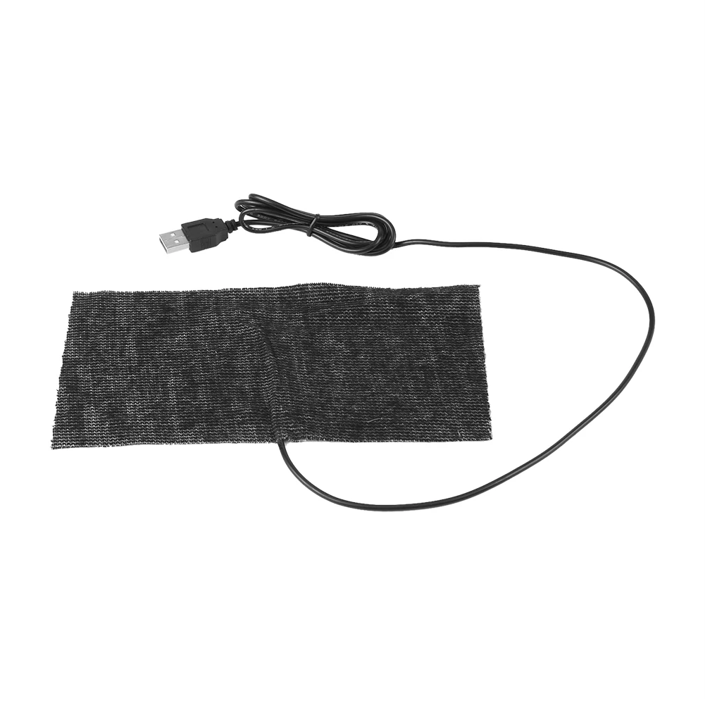 Black 5V USB Carbon Fiber Heating Mat 20*10cm Mouse Pad Warm Blanket Mouse Pad Warm Mouse Pad USB Electric Cloth Heater