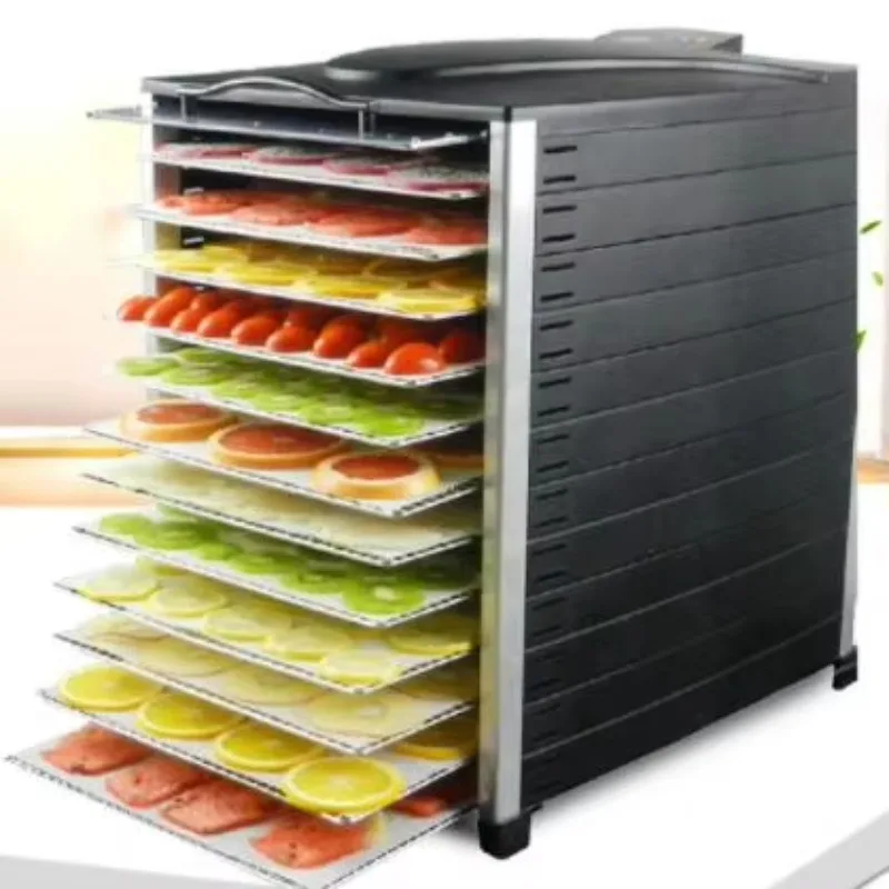 Commercial 12‑Tray Fruit & Vegetable Dryer, Large‑Capacity Food Dehydrator, Dehydration Drying Machine for Dried‑Fruit Making