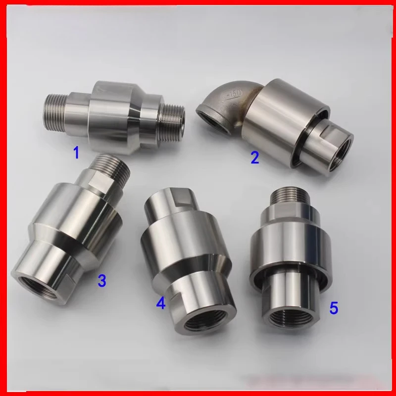 Stainless steel high-pressure straight-through 360-degree universal carbon steel threaded hydraulic rotary joint