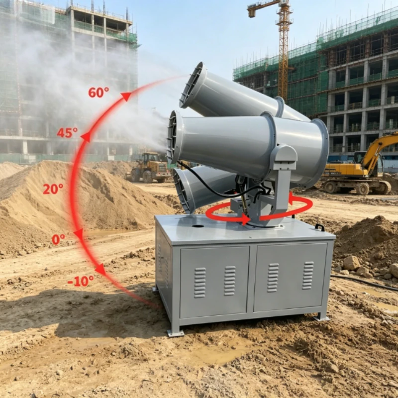 Fog Cannon Sprayer 46M Industrial Dust Suppression Device For Mine Building Demolition Livestock Pasture Sanitation Sprayer
