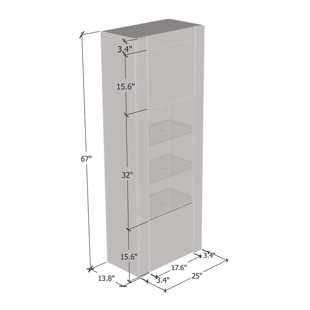 Modern Freestanding Bookcase — Customizable 16-Color LED Lighting — High Gloss Doors With Glass, Customized
