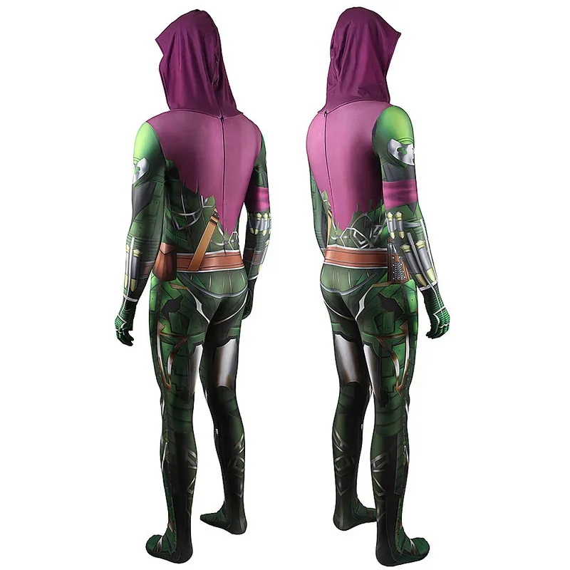 

CyNo Way Home Green Goblin Cosplay Costume Jumpsuit New Bodysuits Halloween Costume Masquerade Carnival Party Outfits for Men
