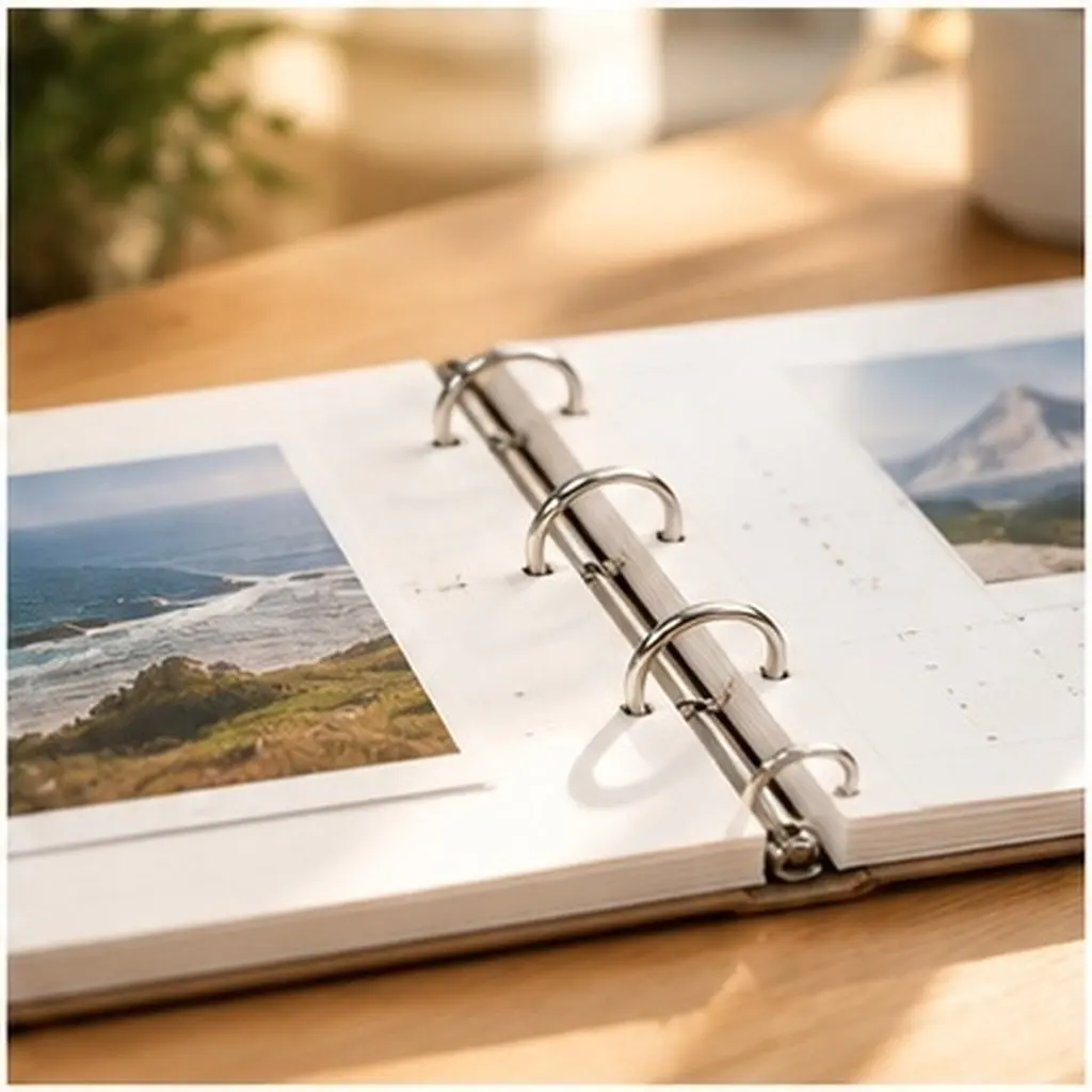 8Pcs Notebook Binding Rings Rustproof Metal Snap Split Hinged Rings Compact 3-Ring Organizer Tool DIY Photo Album Planner Office