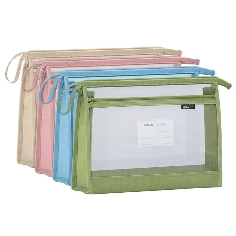 

Transparent Mesh Homework Storage Bag Double-layer Large Capacity Subject Classification Bag Multifunctional Portable