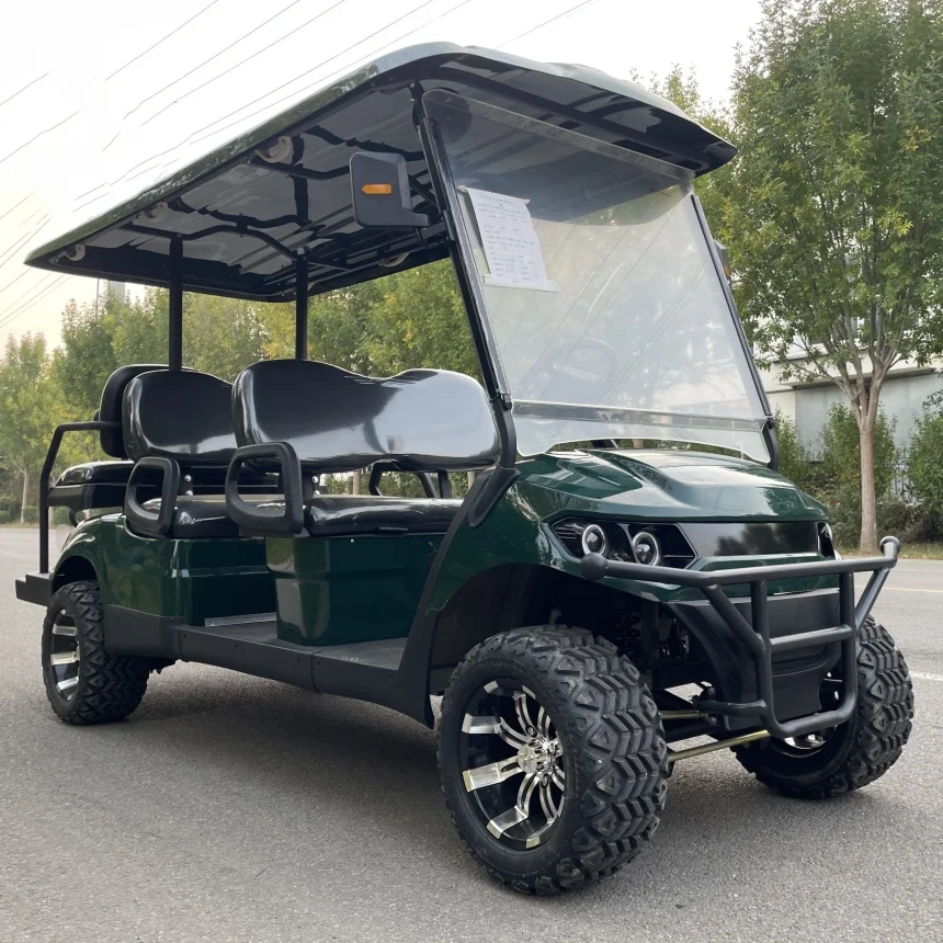 Brand High NewTech Discount Golf Cart Model C+ 4+2 Seat Customized Dedicated To Attractions Free Custom Color Electric Golf Cart