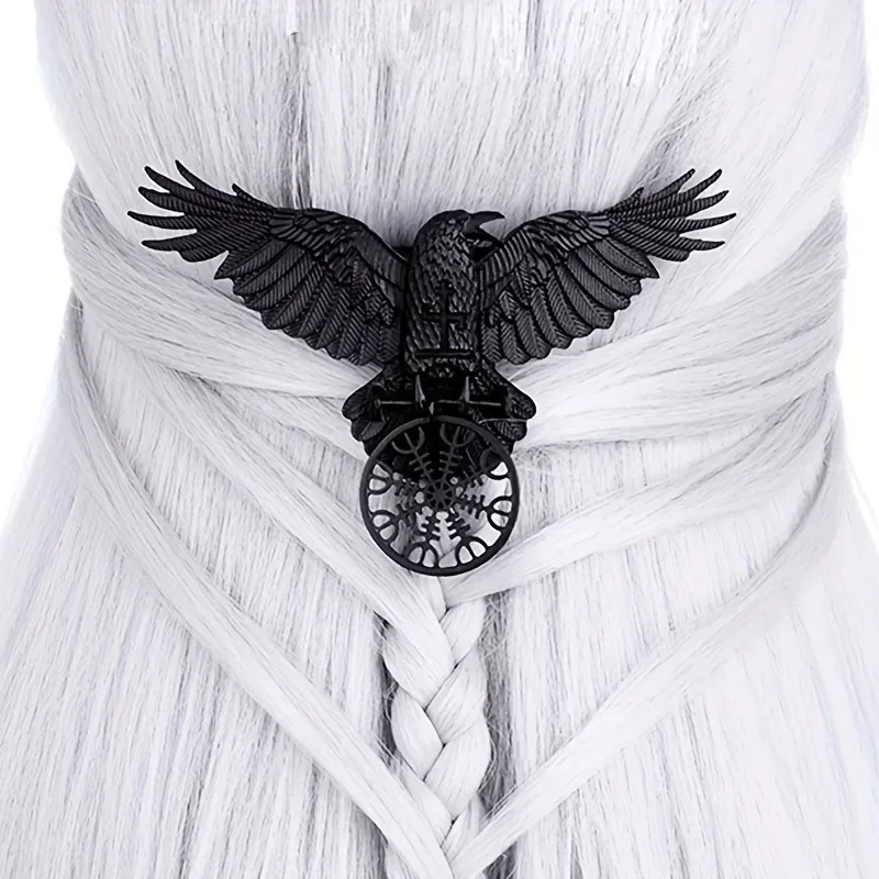 Halloween Crow Hairclips Vintage Celtic Wolf Hair Band Big Raven Spider Party Headwear Gothic Viking Headpiece Friends Gifts