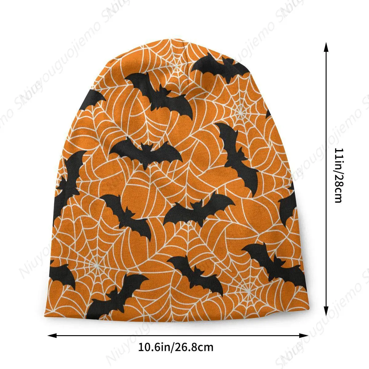 Bonnet Hats Halloween Men Women's Thin Skullies Beanies Hat Bats With Web Autumn Spring Warm Cap Hip Hop Caps