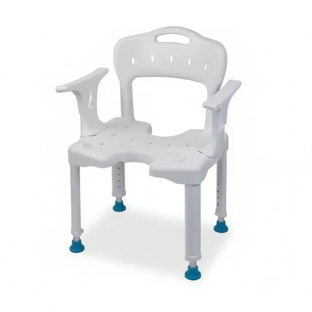 

Пластиковый стул для душа из полипропилена, нагрузка до 110 кг, безопасное сиденье для ванной, прочный стул для душа для реабилитации пожилых людей