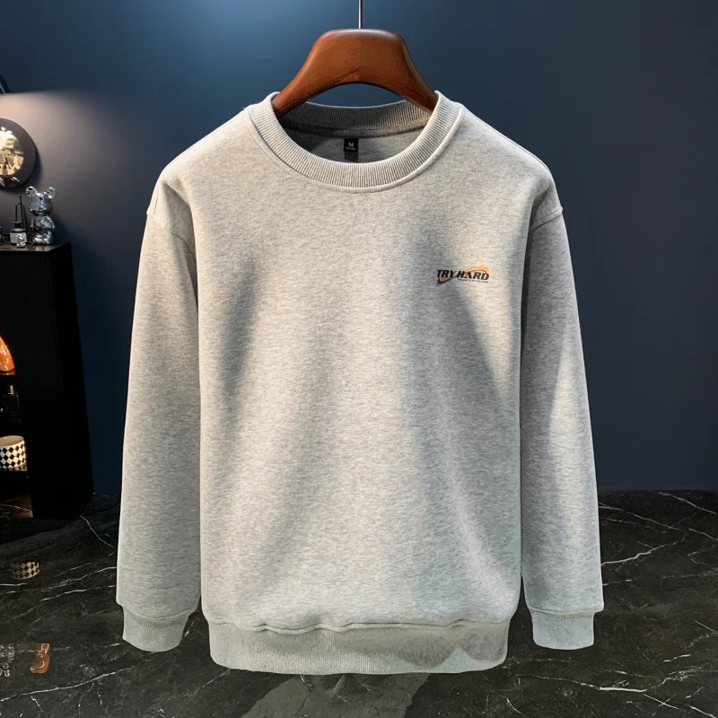 

Толстовка мужская, осень 2021, новая модная корейская версия с принтом, модный повседневный топ с круглым вырезом