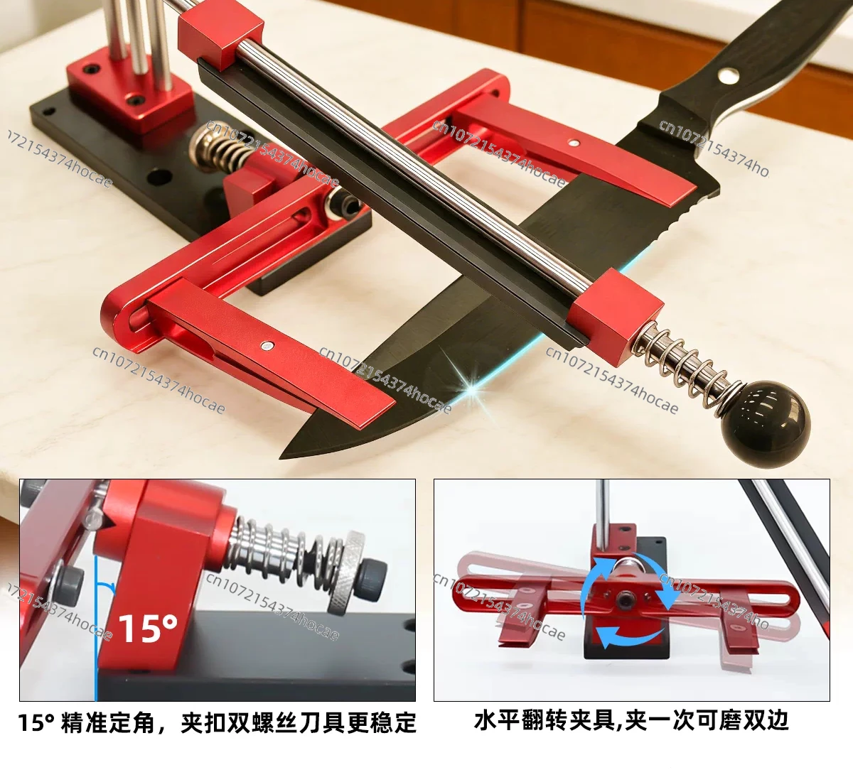 Aluminum Alloy Fixed Angle Knife Sharpener Adjustable Flip Sharpening System Kitchen Honing Tool With Diamond Sharpening Stones