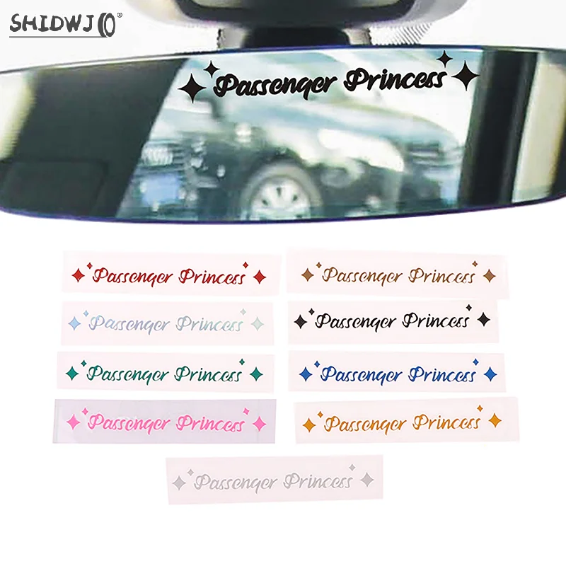 Passenger Princess Star Mirror Decal Sticker Personalized Car Stickers Reverse Mirror Decor Rearview Mirror Car Vinyl Decal